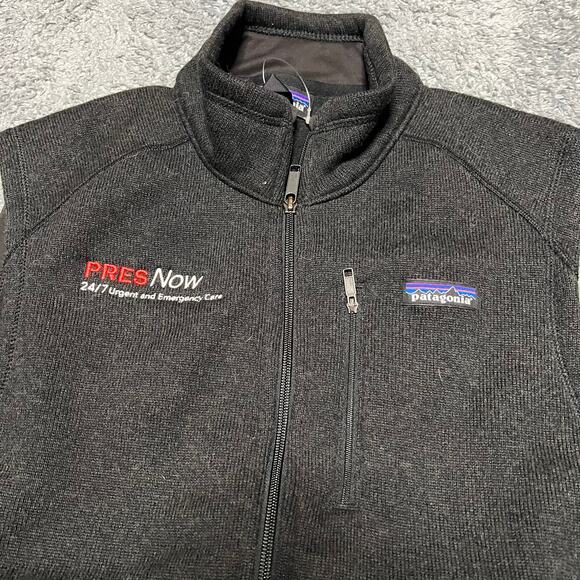 Patagonia Better Sweater Vest Mens Large Black Full Zip Outdoor Fleece Hiking - Picture 2 of 7